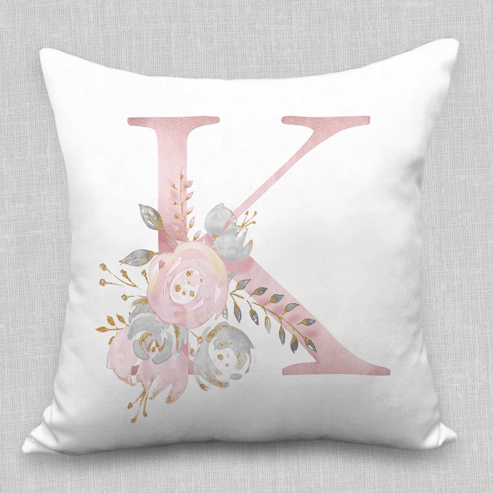 Nordische Kissenhülle Rosa Buchstaben Kissenhülle Auto Sofa Lendenkissen Sitzkissen