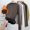 Samt Verdickt Warm T-Shirt: Herbst/Winter Stehkragen, Lang-/Kurzärmel