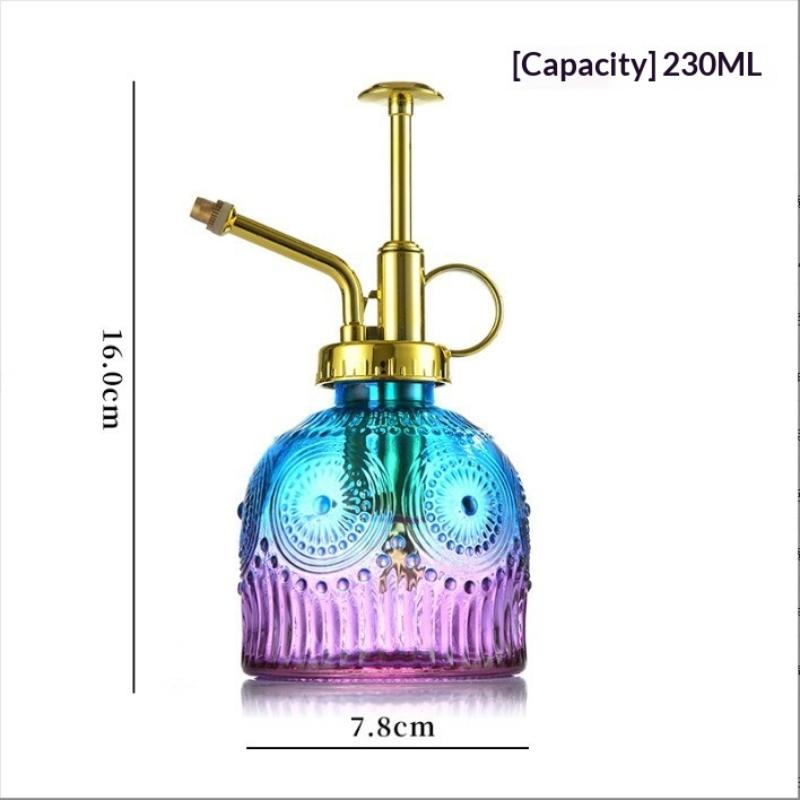 1 Stück Glas-Sprüher für die Bewässerung Vintage Kunststoff-Oberteil Pumpe Gießkanne Farbige Glas-Sprühflasche Pflanzen-Sprüher Für Zimmerpflanzen