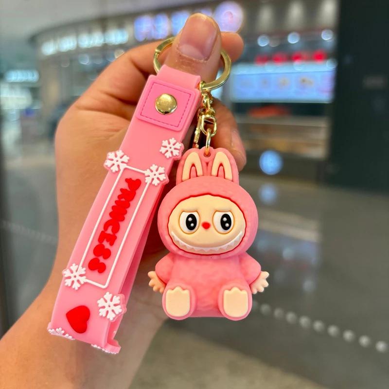 Kawaii Fashion Doll Keychain Car Key Holder Keyrings Figure Fashion Doll Pendant for Backpack Accessories Jewelry Kids Toy Gifts