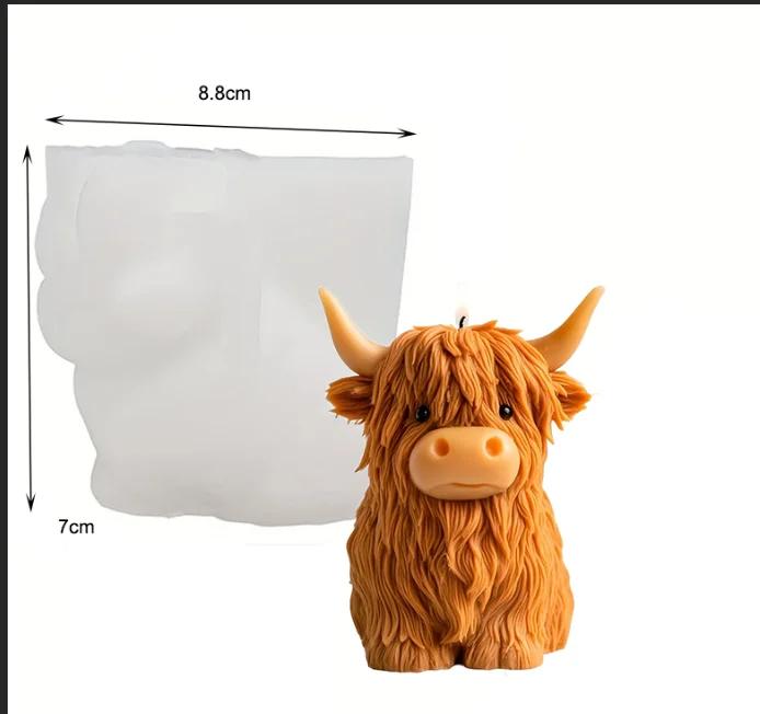 

A Top Quality Resin Silicone Mold Highland Yak Silicone Mold - Scottish Highland Yak Animal Wax Plaster Statue Ornament Durable