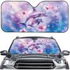 Talayituse Funny Family Dogs Print Windshield Sunshade for Car SUV Truck Foldable Uv Ray Reflector Front Window Sun Shade Visor Shield Cover