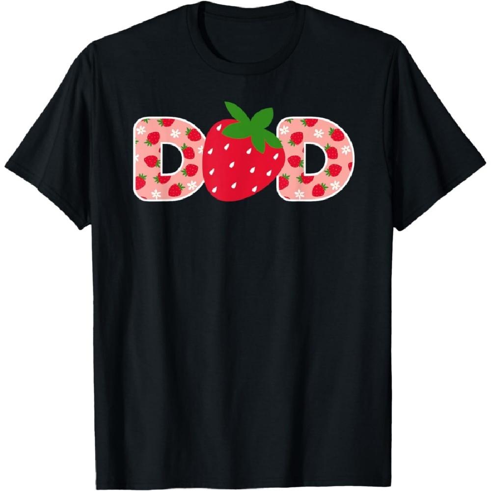 

Dad Strawberry First Birthday Family Funny Strawberry T-Shirt XXXXXL чорний