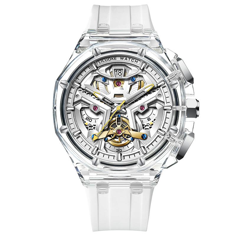 SVJ Men's Watch High-grade Three-dimensional Hollow Carving Sense Luminous Watch Waterproof Quartz Men's Watch