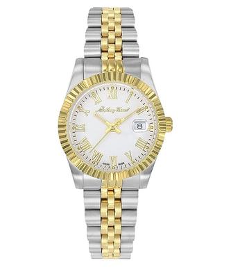 Mathy III Roman Dvoutónové Nerezová Ocel Bílý Ciferník Quartz D810BBR Dámské Hodinky
