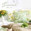 Fresh Plant Flower Pattern Pillow Cover Sofa Living Room Cushion Cover Car Homestay Waist Pillow Pillow Pillowcase