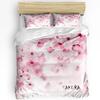 Plant Pink Cherry Blossom Art Bedding Set 3pcs Duvet Cover Pillowcase Kids Adult Quilt Cover Double Bed Set Home Textile