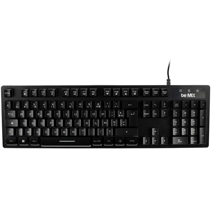 Clavier Gamer - BE MIX - Rétroéclairé - USB 2.0 - Anti-ghosting Avancée - 19 Touches Simultanées