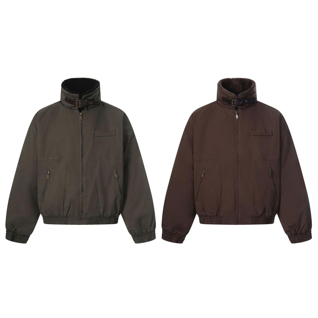 2025 Winter Retro Lambswool Lapel Cotton Jacket: Warm, Clean Fit, Short and Wide