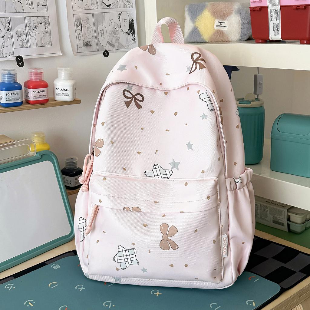 Schoolbag Korean School Bag Junior High School Girls Ins Niche High-value Backpack for Primary School Students Large-capacity Lightweight Girl