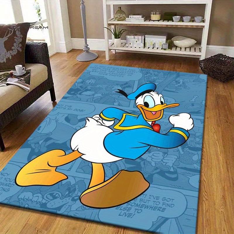 1pc Donald Duck Pattern Area Rug Soft Flannel Floor Mat for Living Room, Bedroom, Sofa Coffee Table Floor Mat