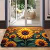 Creative Art Lover Gift Rectangular Floor Mat Durable Indoor Rug For Garden Lovers And Floral Themed Room Decor