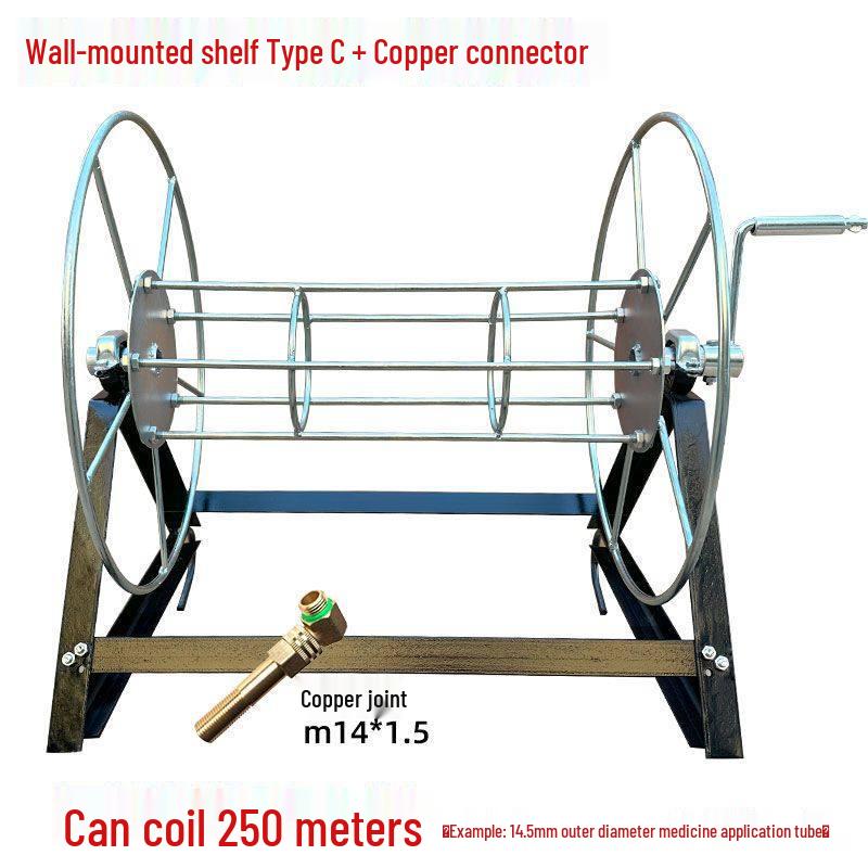 Jordbruksslangvinda & Elektrisk Reputläggningsställ med Armeringsjärnslager