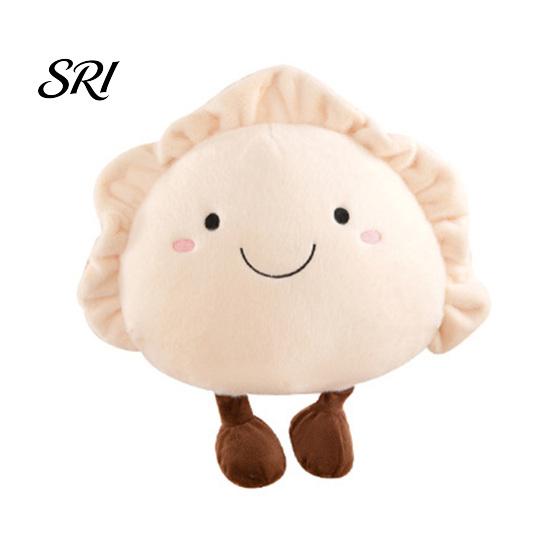 Cartoon Dumpling Pluche Kussen Zacht Gevuld Voedsel Speelgoed voor Bank Bed Auto Schattig Kussen Gezellige Rugsteun Woonkamer Slaapkamer Pluche