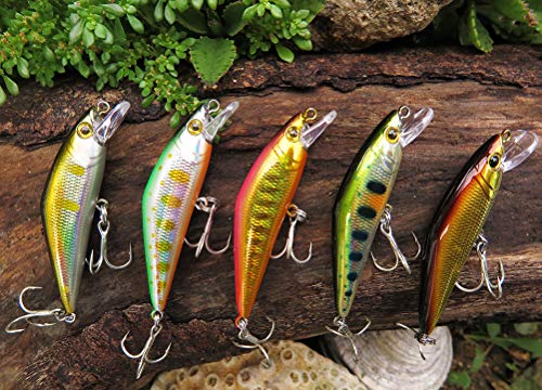 [Seiran Lure] Trout Lure, Stream Fishing Sinking Minnow 52mm 5g Set (for Iwana, Yamame, Rainbow Trout)