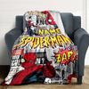 Custom Name Venom Vs Spiderman Urban Battle Party Blanket For Couch Bed Plush Cozy Fuzzy Blanket Super Soft Warm Blankets For Fall And Winter 0916177