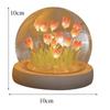Artificial Tulip Night Light with Transparent Cover Handmade DIY Bedside Lamp LED Night Light Home Decoration Atmosphere Light
