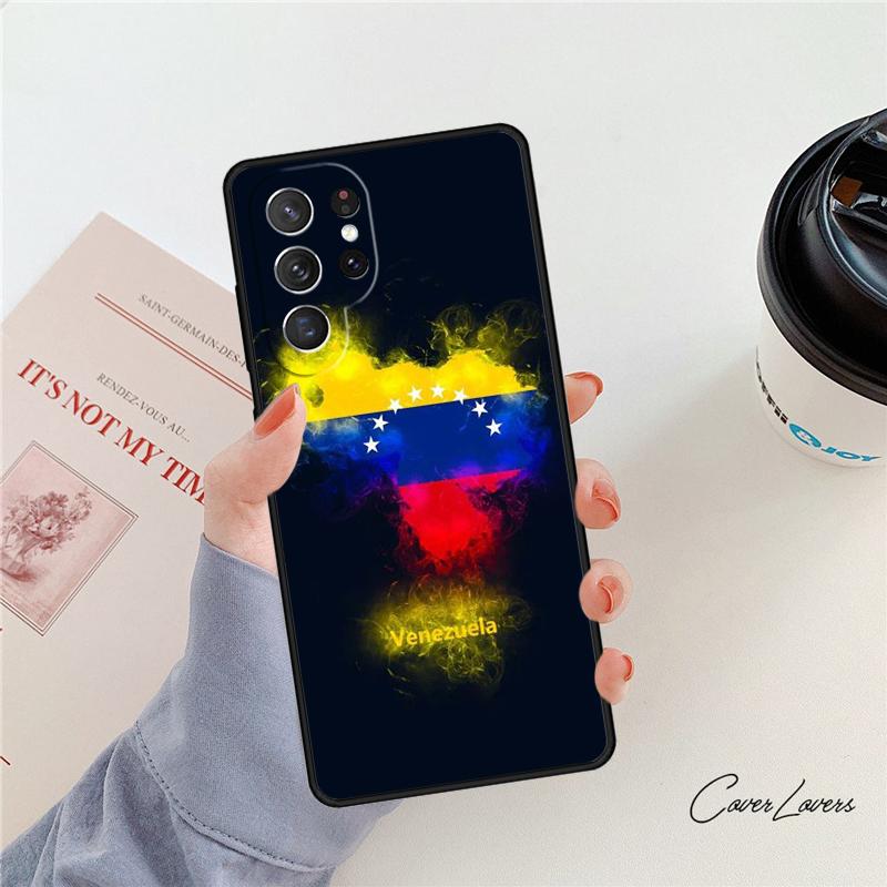Venezuela Flag Coat Of Arms Phone Case For Samsung Galaxy S24 S25 S23 S22 Ultra Note 10 20 Plus S20 S21 FE Cover