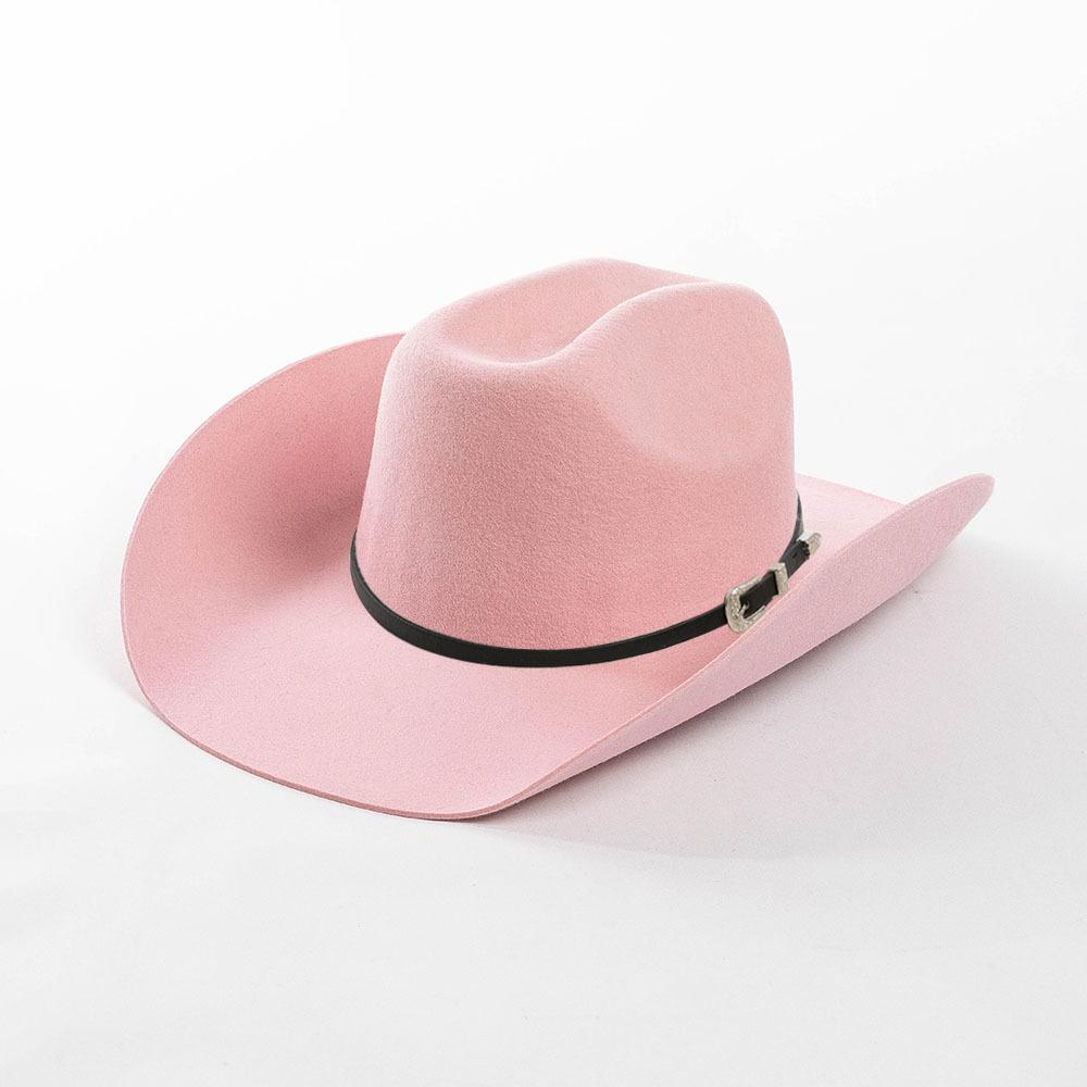Europe, America, Autumn and Winter New Fashion Casual Belt Buckle Upturned Edge Big Brim Wool Felt Denim Hat Outdoor Warm Top Hat Tide