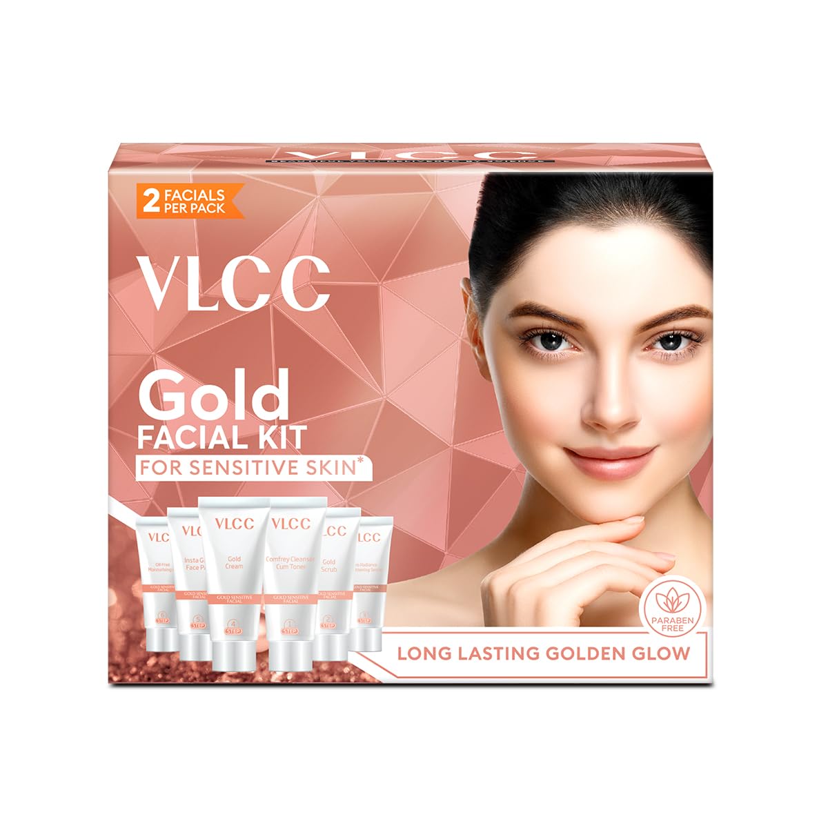 

VLCC Gold Facial Kit for Sensitive Skin 60g Pack of 1 | Alcohol & Paraben Free | Luminous Glow & Hydrating Facial Kit
