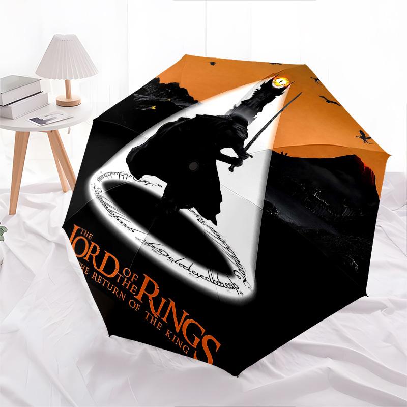 1pc The Return of the King Automatic Folding Umbrella - Compact 8-Rib Design, Durable Plastic & Iron1109L