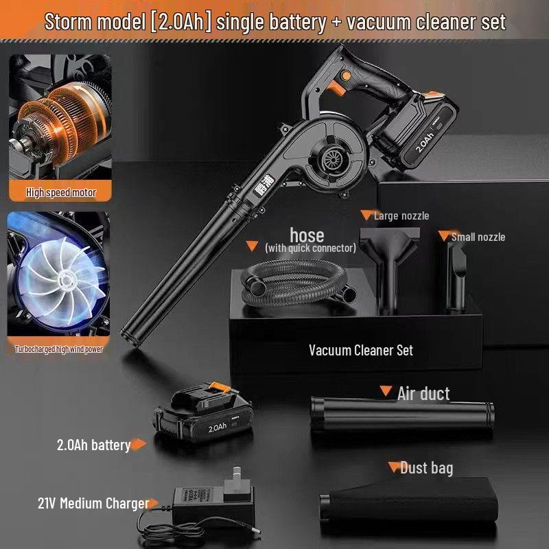 High-Power Rechargeable Lithium Battery Blower for Dust Removal and Vacuuming in Homes, Computers, and Cars