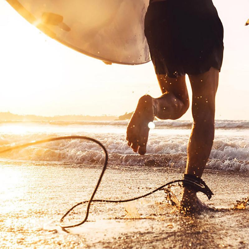 Elastické surfovací vodítko Nastavitelné Vysoce pevné antikorozní 360stupňové otočné nožní lano