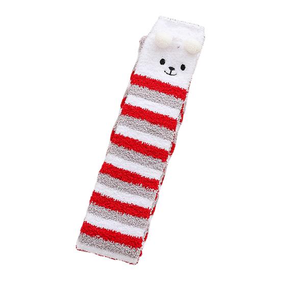Christmas Thigh High Fuzzy Socks for Women Cute Cartoon Over The Knee Socks Winter Long Leg Warm Fluffy Stockings