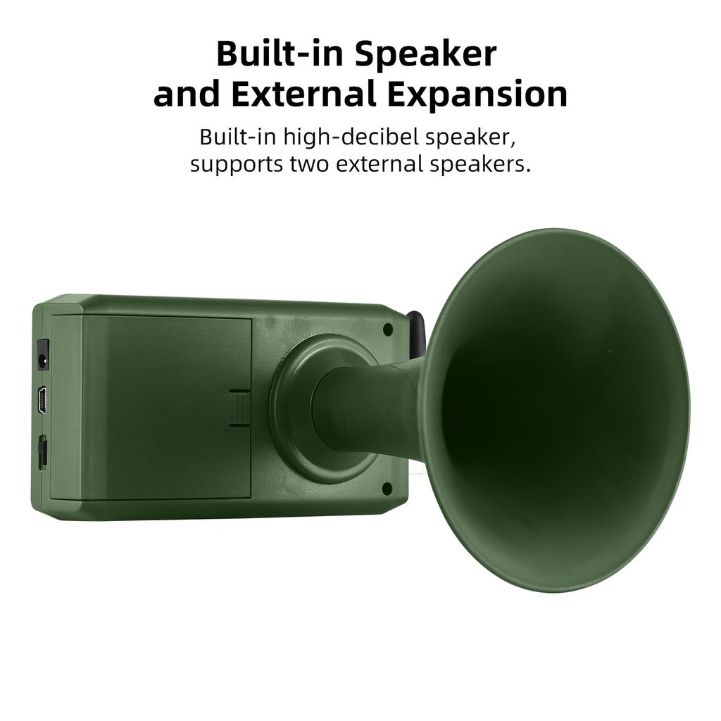 Bird Repellent Devices Outdoor with Remote Control Wireless MP3 Player and Loudspeaker Anti Repellent with 110 Songs