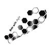 Motorcycle Fender Stickers Creative Hexagonal Reflective Honeycomb Shaped Stickers Personalized Motorcycle Decals Decoration