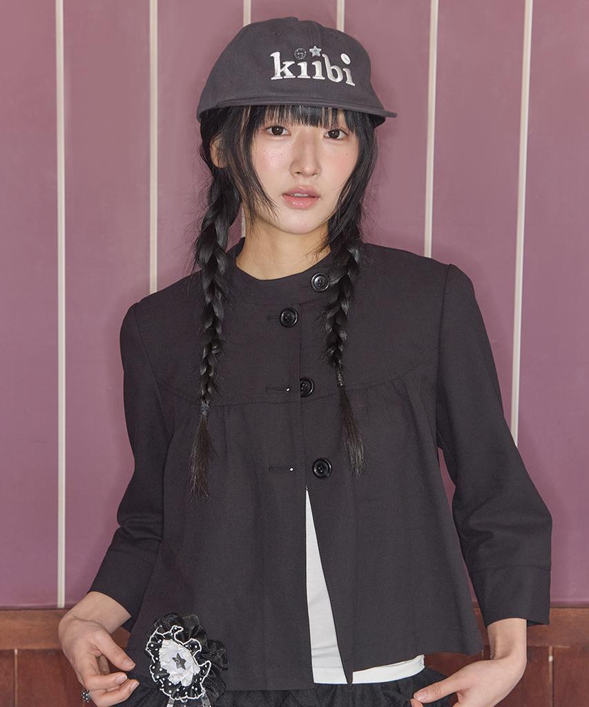 Kiibi Logo Button Cap Black