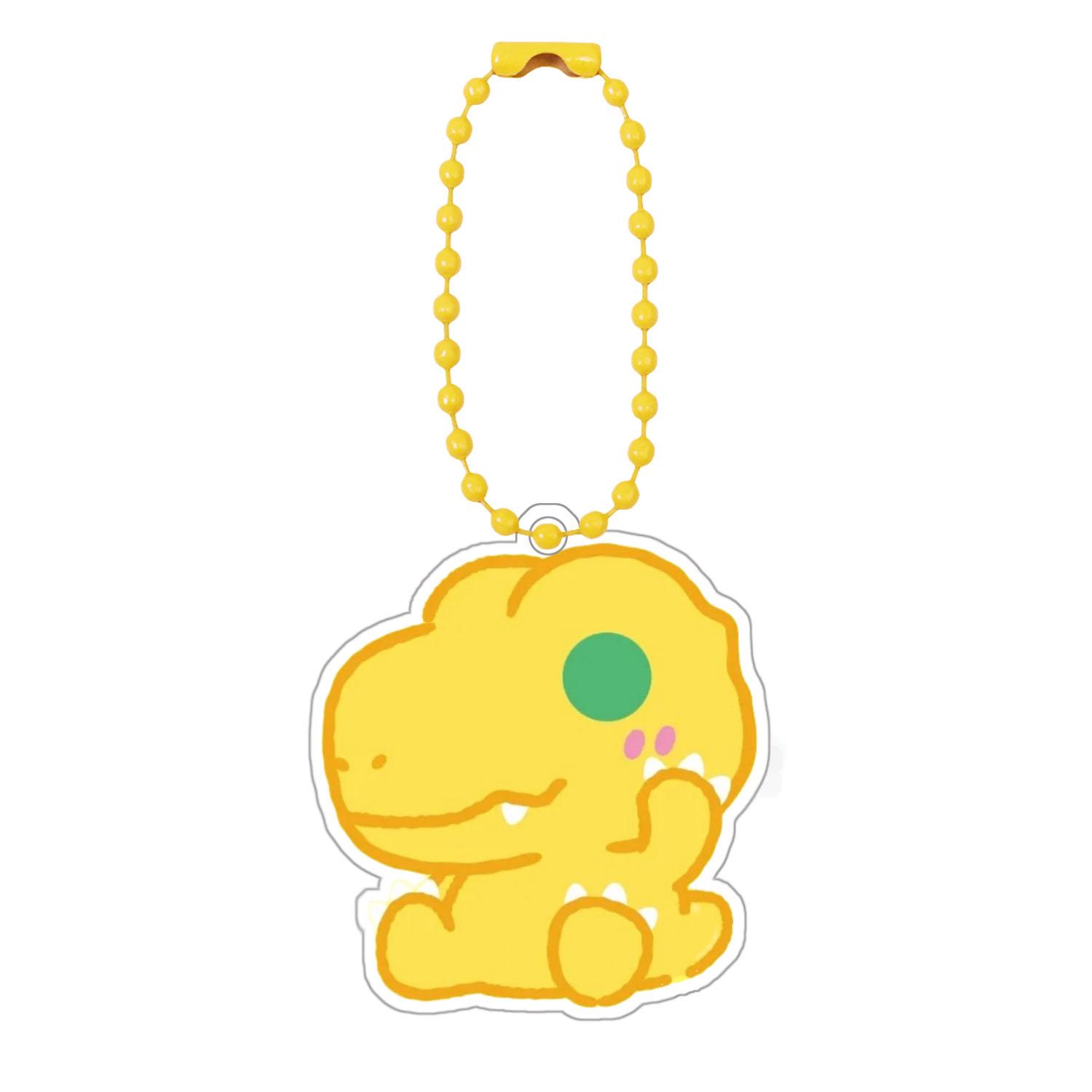 Digimon Adventure Sleutelhangers Agumon Tailmon Gabumon Tentomon Palmon Doe-het-zelf Acryl Actie Speelgoedfiguren Anime Spel Collectie Hanger 5cm yellow