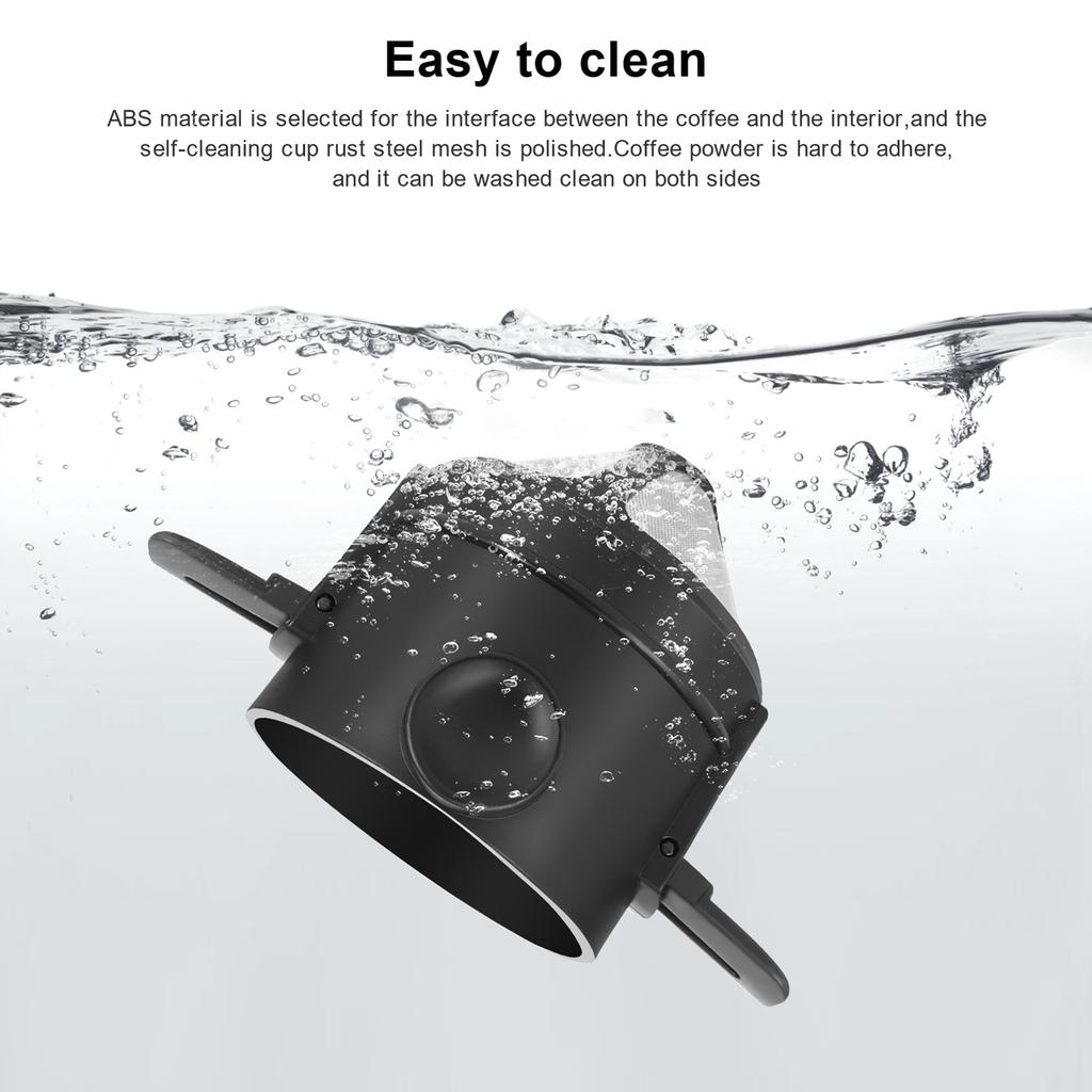 Folding Portable Hand Brewed Coffee Dripper Cone, for Drip Coffee and Tea with Stainless Steel Holder, No Filter Paper