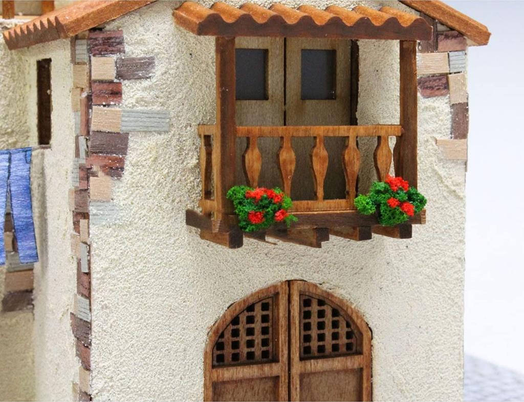 Woody Joe 1/87 European Streets Series, Italy, Wooden Model Assembly Kit