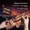 Handmade Diy Wooden Assembly Model Flame Storm Gatling Toy Rotatable Rubber Band Gun Children'S Assembly Toy Model