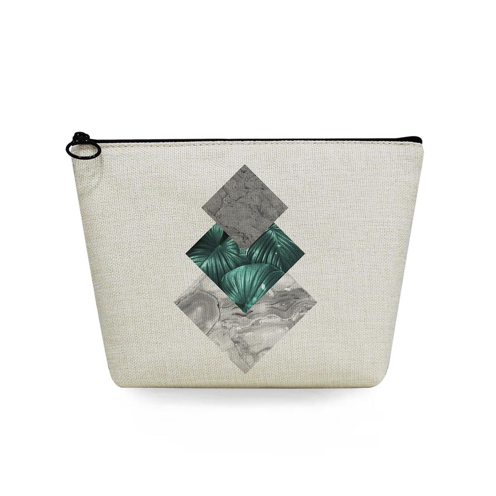Women Geometric figure Print Cosmetic Bag Toiletries Organize Travel Storage Case 6720 KTB