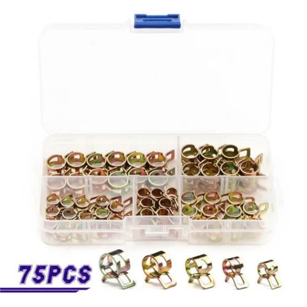 

75 шт., круглый пружинный ремешок, хомут для труб, хомут, крепеж, набор силиконовых трубок
