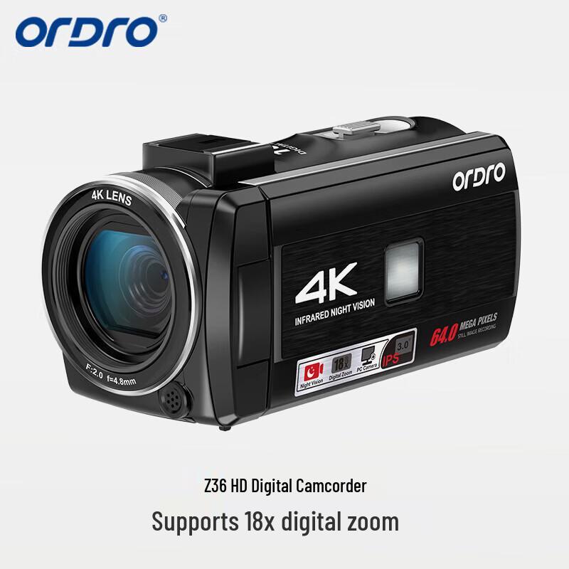ORDRO Z36 4K Infrared Digital VLOG Camera (CN version)