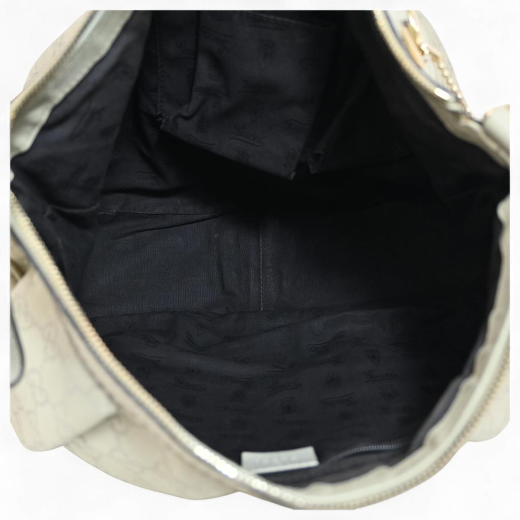 Auth Gucci Sukey One Shoulder Bag Light Greige gu9131ll