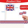 Distinctive Design United Kingdom Flag, Eco-Friendly Paper Flag Wood Toothpick Double-Sided Printing For Vibrant World Cup Decorations, Country Picks