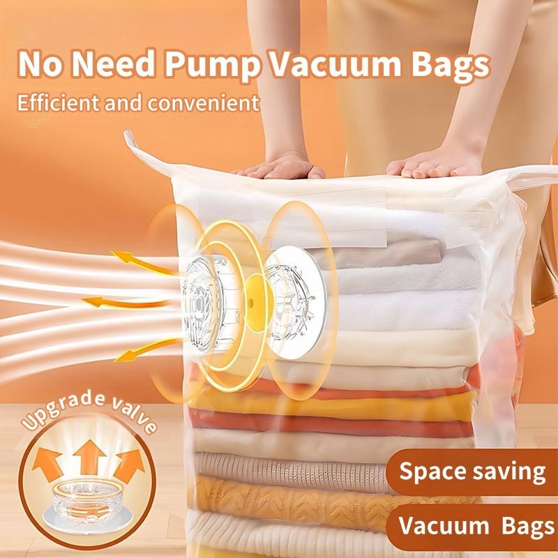 1-5pc Cubic Vacuum Storage Bags Large Plastic Storage Bags for Storing Clothes Quilt Blankets Compression Empty Bag Cover Travel