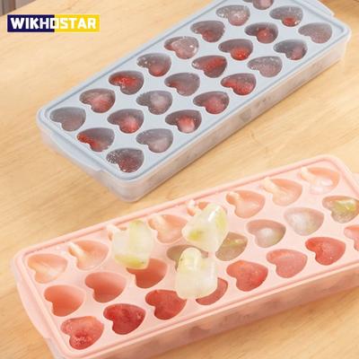 Wiederverwendbare Eiswürfelform mit 21 Fächern, Herzform, Silikon, große Herzform, Eisballmaschine, Cocktail, DIY, Bar, Wein, Eiswürfelmaschine