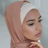 Soft Modal Inner Hijab Cap Muslim Stretch Turban Cap Islamic Underscarf Bonnet Hat Female Headband Tube Cap Turbante