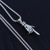 Halskette Silber Stahl Kette Hand Finger 374