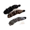 Retro Polka Dot Ruched Banana Clip for High-Volume Ponytails - Vertical and Horizontal Hair Accessory.