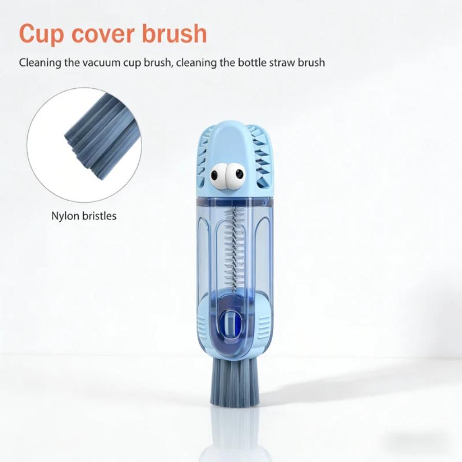 3-in-1 Cup Lid Brush Set, Portable Bottle Brush for Cleaning Cup Mouth, Vacuum Flask & Water Bottle