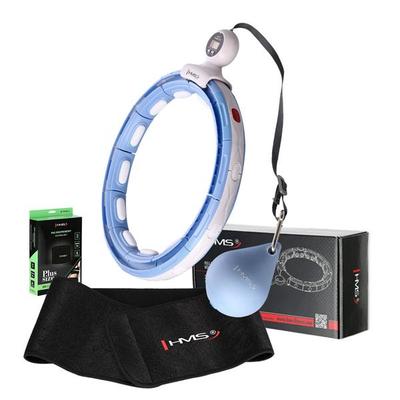 Magnetischer Hula Hoop Set Blau Hhm15 Mit Hms Zähler + Gürtel Br163 Schwarz Übergröße