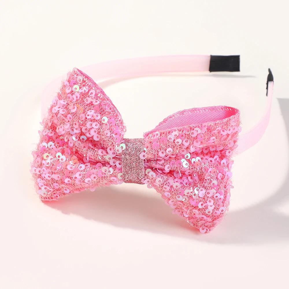 

1pc/3pcs 3.6 Cute Sequin Hair Bows Headbands for Women Girls Glitter Bows Hairbands Hairhoops Children Hair Accessories Gifts