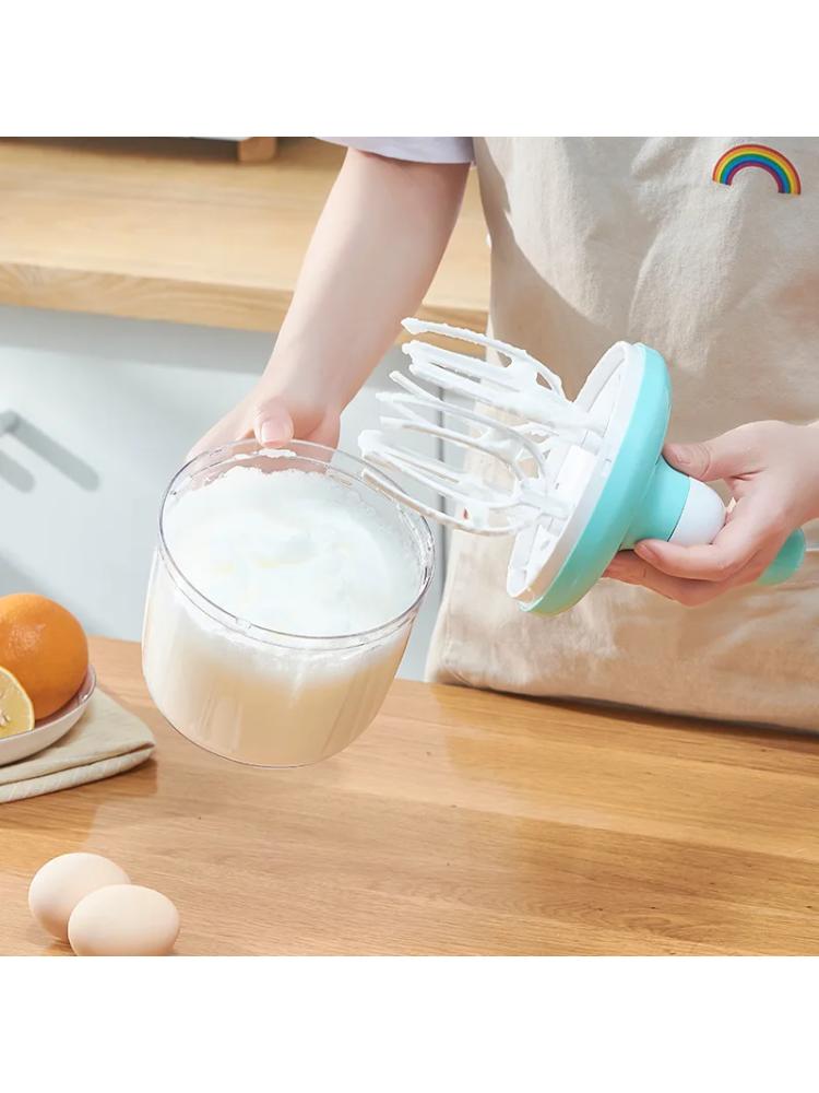 Mixer manual multifuncțional semi-automat pentru ouă, cremă de albuș, tort, ouă, mixer manual cu manivelă, bătător de uz casnic, instrumente culinare