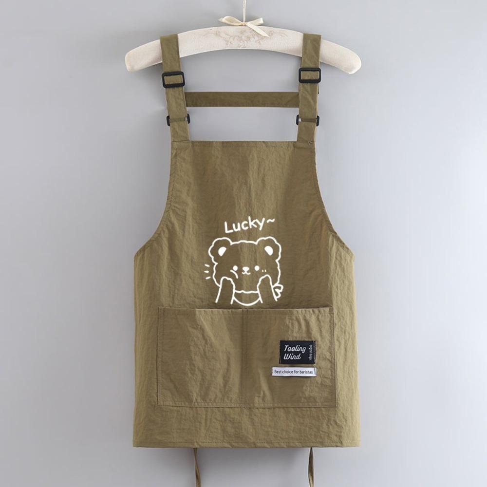 Anti-fouling Chef Apron Waterproof Cooking Baking Bibs Portable Kitchen Apron  for Home Kitchen